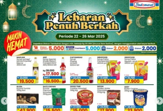 Promo JSM Indomaret 13‑15 Maret 2026: Diskon Biskuit Lebaran dan Sembako Murah Menyambut Idulfitri
