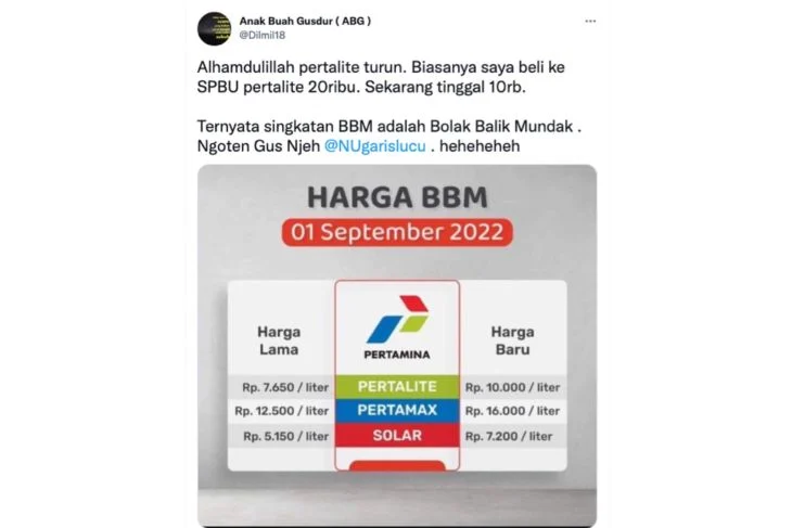 Viral Isu Harga BBM Naik Dipastikan Hoaks, Ini Klarifikasi Resmi Pemerintah – stekom.ac.id