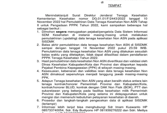 Beredar surat peralihan status nakes non-ASN ke CPNS, PPPK heboh, Kemenkes menjawab [titlebase] – Simak Penjelasan Resmi