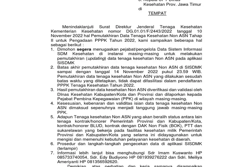 Beredar surat peralihan status nakes non-ASN ke CPNS, PPPK heboh, Kemenkes menjawab [titlebase] – Simak Penjelasan Resmi