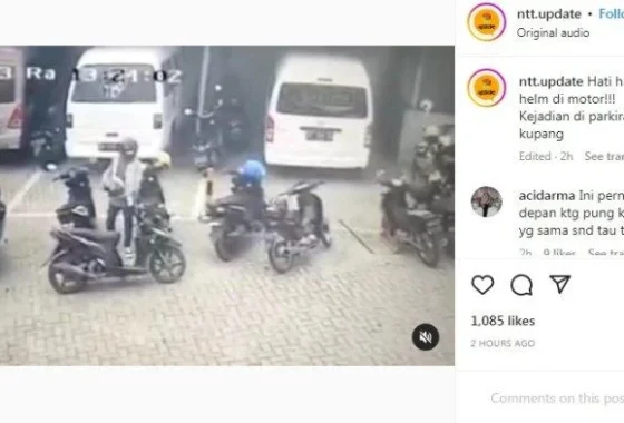 CCTV Viral! Pencuri Helm Komika Rispo Akhirnya Tertangkap, Ini Motif dan Akhir Kasusnya – Tribunnewsbogor.com
