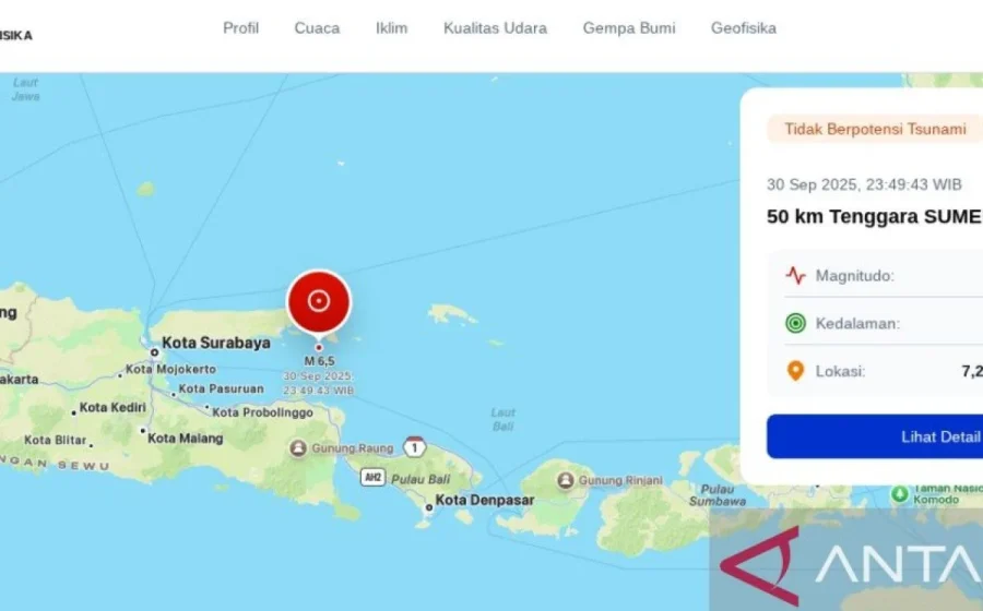 Gempa tektonik berkekuatan M5,7 guncang Sumbar, ini imbauan BMKG [titlebase] – Waspadai Gempa Susulan!