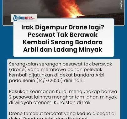 Serangan drone guncang Erbil Irak, fasilitas minyak milik Inggris terbakar | Kompas Petang [titlebase] – Kebakaran Hebat di Zona Strategis