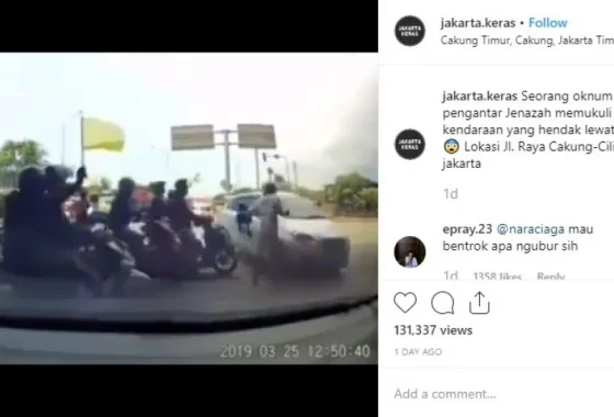 Viral! Aksi Arogan Pengiring Jenazah di Jakarta Utara, Mobil Pengendara sampai Kena Tendang – MPN Indonesia