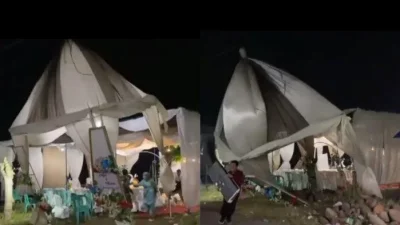 Viral Tenda Pernikahan di Tuban Ambruk Disapu Angin Kencang, Begini Komentar Netizen – iNews.ID