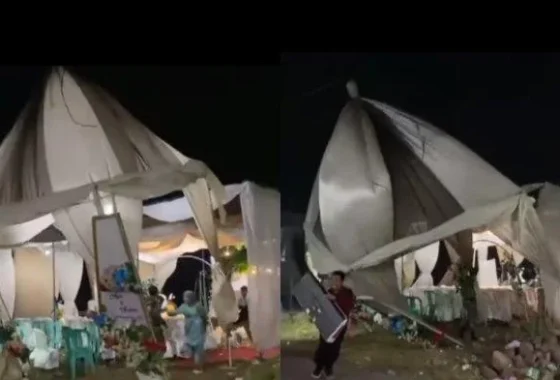 Viral Tenda Pernikahan di Tuban Ambruk Disapu Angin Kencang, Begini Komentar Netizen – iNews.ID