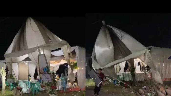 Viral Tenda Pernikahan di Tuban Ambruk Disapu Angin Kencang, Begini Komentar Netizen – iNews.ID